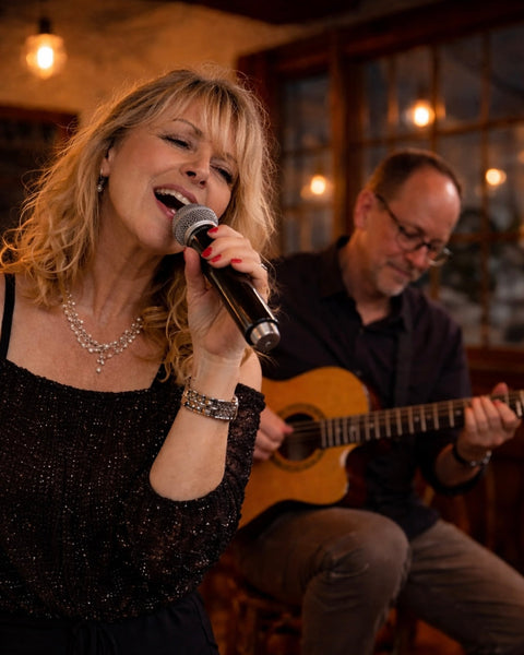 Duo Myst’Air de Jazz en concert lors de la soirée de la Saint-Valentin à Chartres au restaurant Le Cathédrale Gourmand, musique live pour accompagner un dîner romantique.